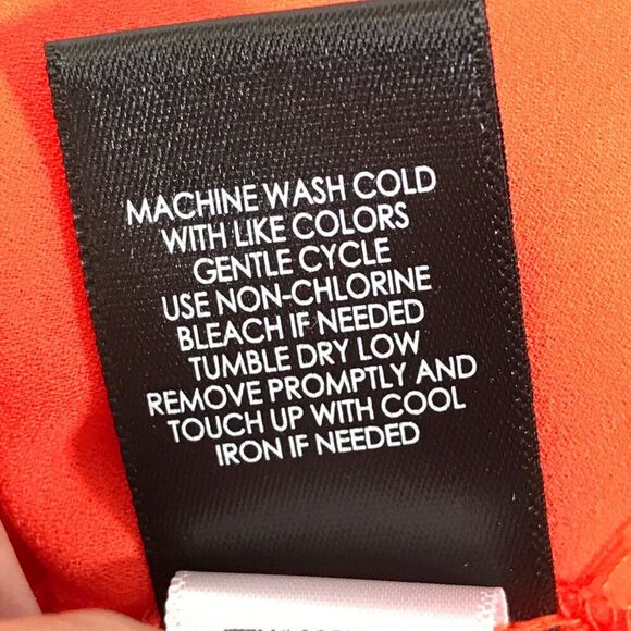 Torrid Lizzie Georgette Button-Up Long Sleeve Shirt Women's Plus 1/1X Orange - Picture 11 of 13